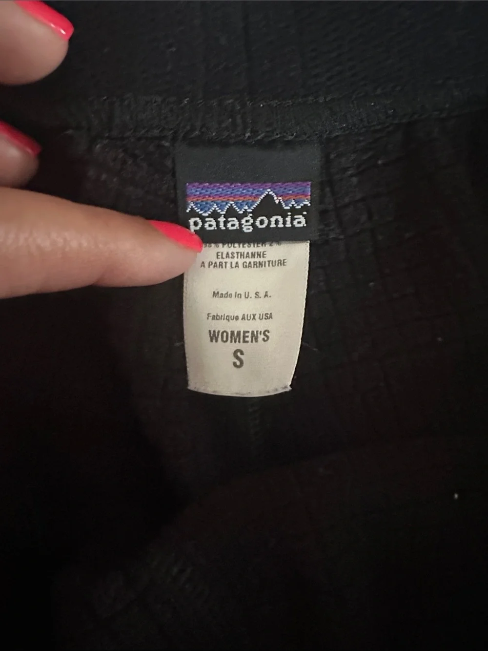 Patagonia Vintage R1 Fleece Pants Women’s Small Black Grid Texture Polartec